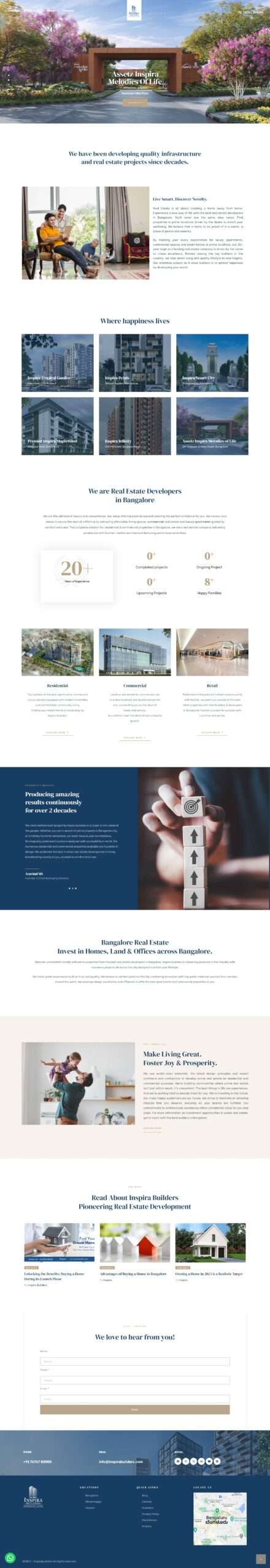 Inspira builders website