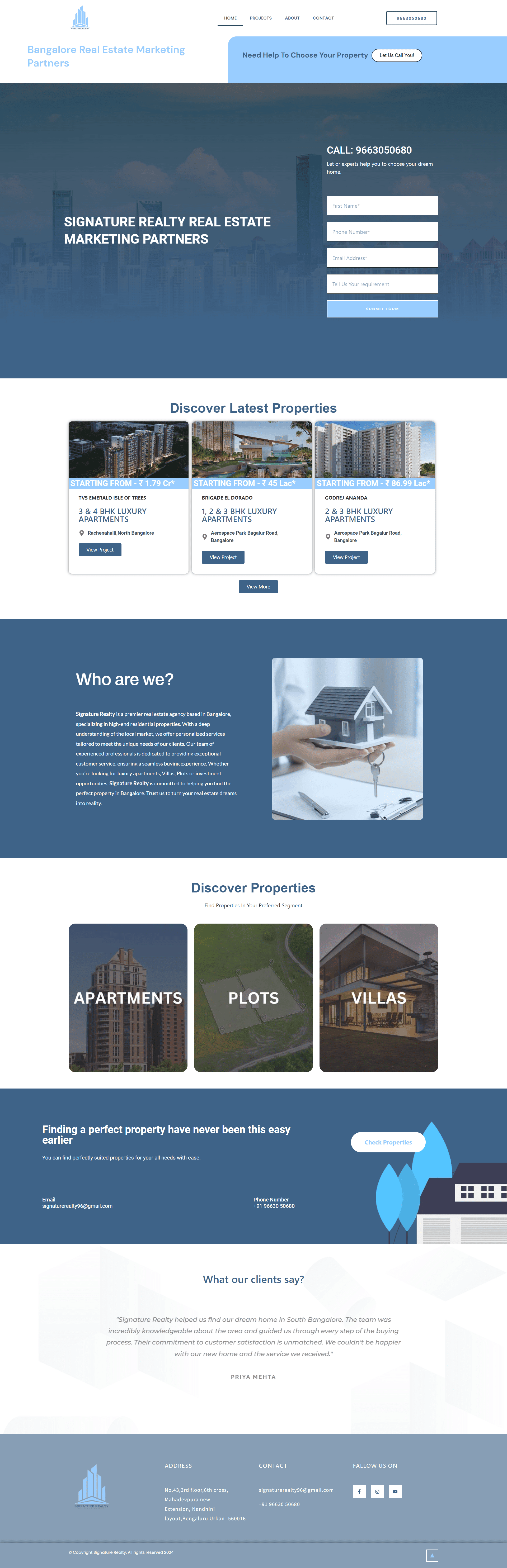 Signature realty website